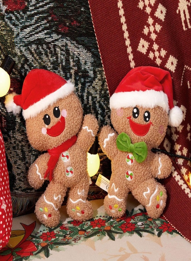 Glow Guards دمية رجل خبز الزنجبيل المحشوة من جلو جاردز، مقاس 9 بوصات، دمية خبز الزنجبيل المحشوة، ألعاب قطيفة، زينة عيد الميلاد، زينة منزلية داخلية للأطفال - Image 5